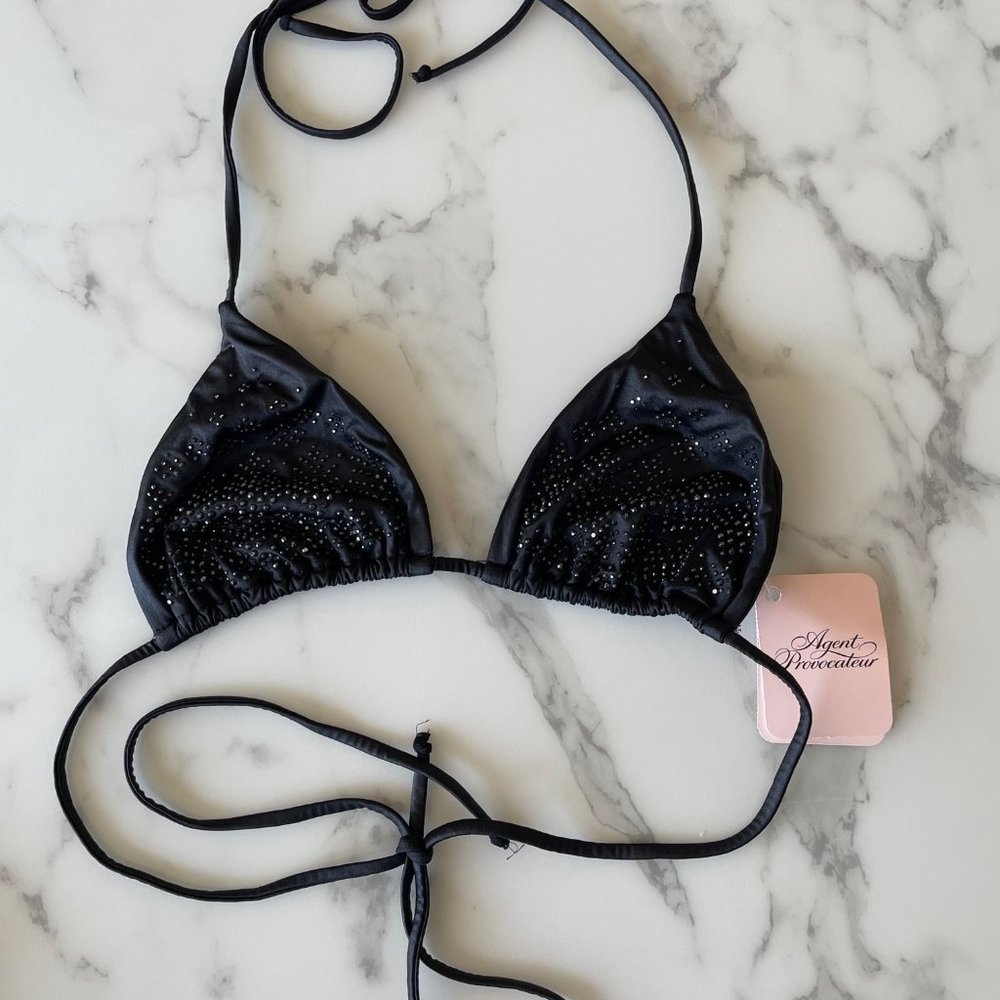 NEW ! Fabulously Sexy Agent Provocateur Bikini  - " Carter Bikini Bra Black"